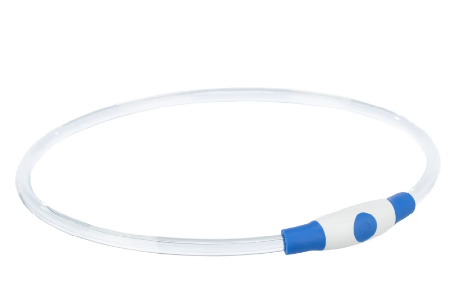 TRIXIE OBRĘCZ PODŚWIETLANA USB S-M NIEBIESKA