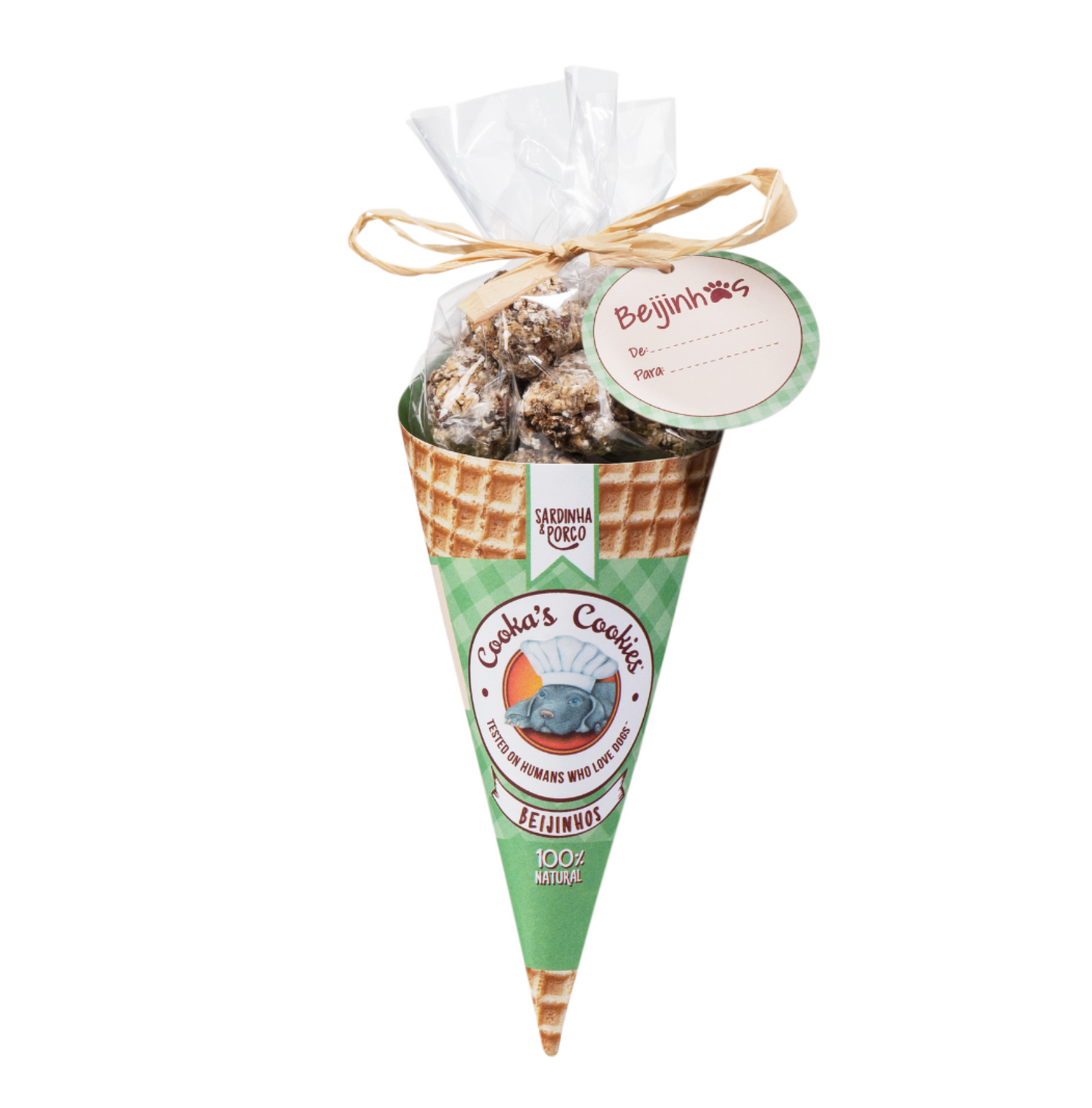 COOKAS COOKIES PRZYSMAKI DLA PSA LITTLE SARDINE AND PORK KISSES Z SARDYNKI I WIEPRZOWINY 50G