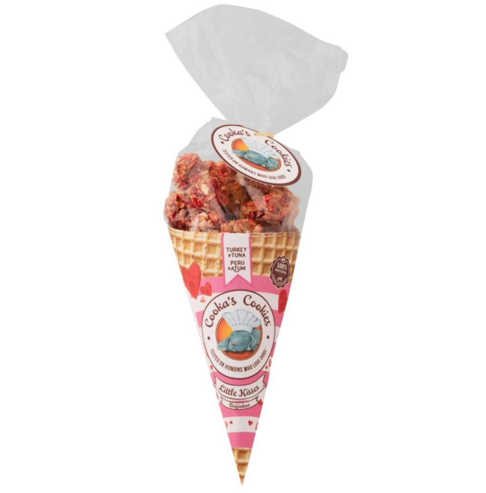 COOKAS COOKIES PRZYSMAKI DLA PSA LITTLE TURKEY & TUNA KISSES Z INDYKA I TUŃCZYKA 50G