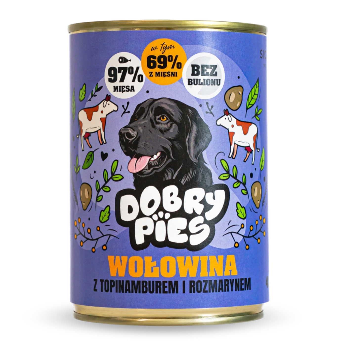 DOBRY PIES MOKRA KARMA DLA PSA WOŁOWINA, WIEPRZOWINA, TOPINAMBUR, ROZMARYN 400G