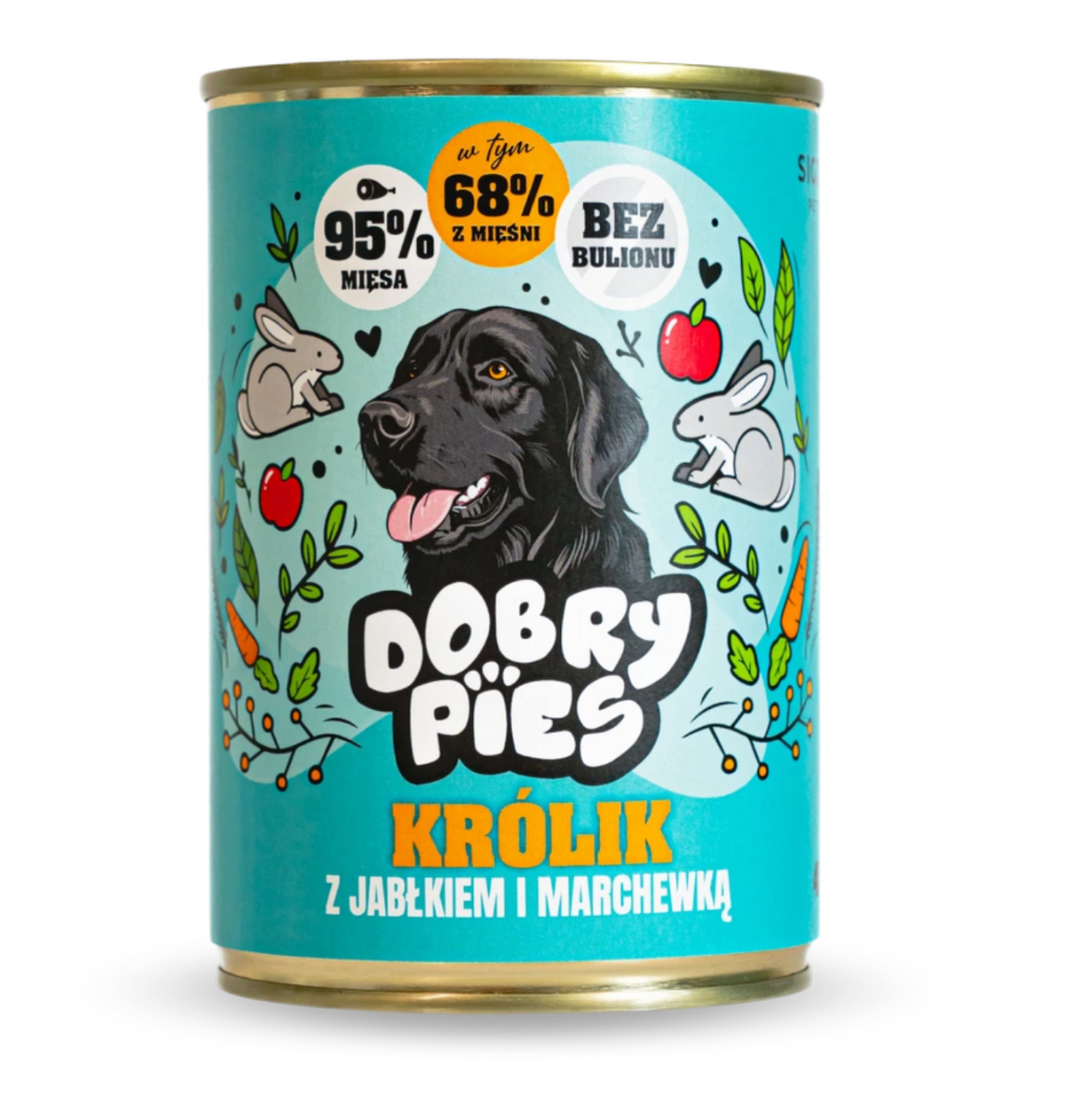 DOBRY PIES MOKRA KARMA DLA PSA KRÓLIK, INDYK, JABŁKO, MARCHEWKA 400G