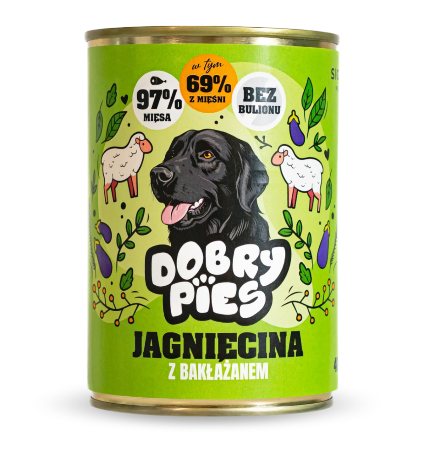 DOBRY PIES MOKRA KARMA DLA PSA JAGNIĘCINA, INDYK, BAKŁAŻAN 400G