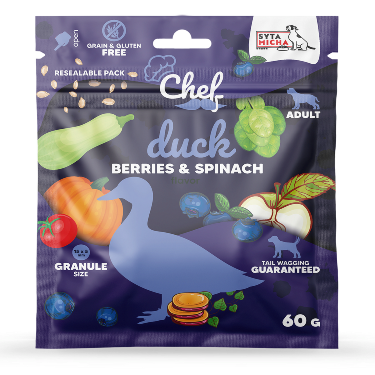 SYTA MICHA CHEF SUCHA KARMA DLA PSA KACZKA 60G