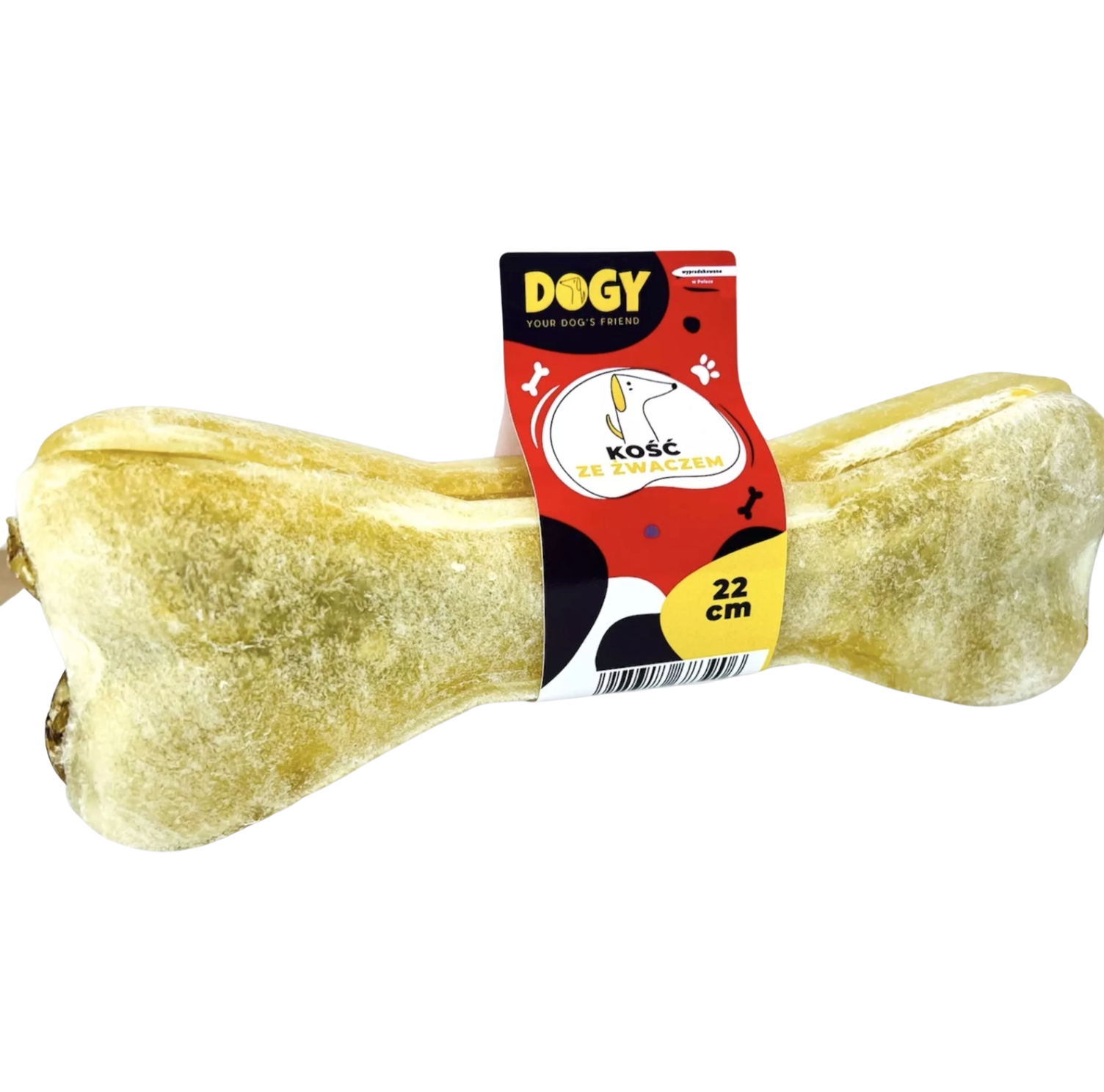 DOGY KOŚĆ ZE ŻWACZEM 22CM - KOŚĆ DO GRYZIENIA I ŻUCIA