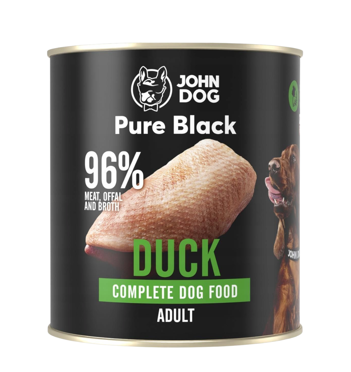 JOHN DOG PURE BLACK MOKRA KARMA DLA PSA KACZKA 800 G