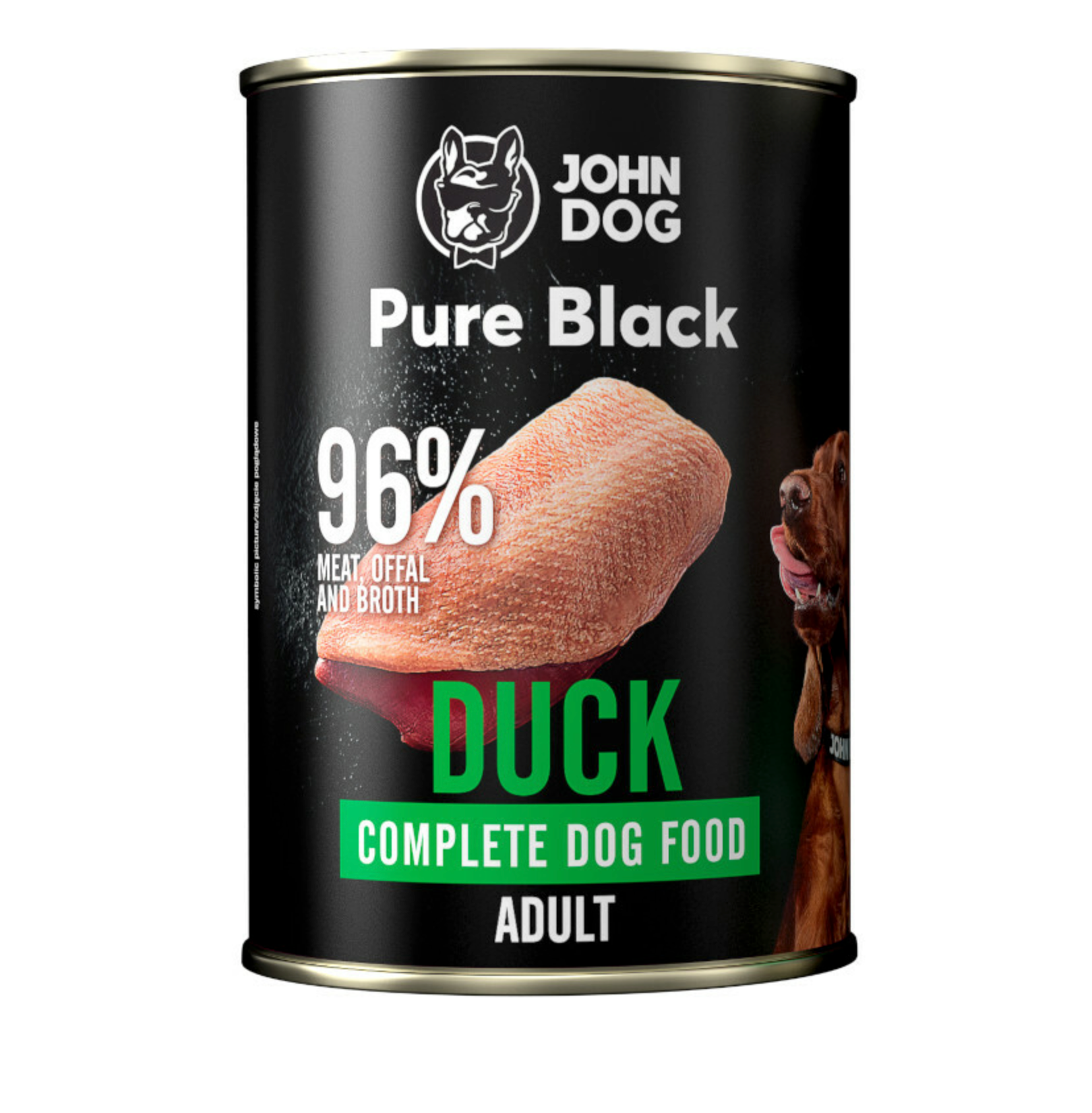 JOHN DOG PURE BLACK MOKRA KARMA DLA PSA KACZKA 400 G