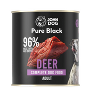 JOHN DOG PURE BLACK MOKRA KARMA DLA PSA JELEŃ 800 G