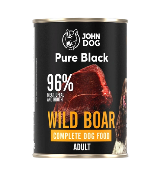 JOHN DOG PURE BLACK MOKRA KARMA DLA PSA DZIK 400 G