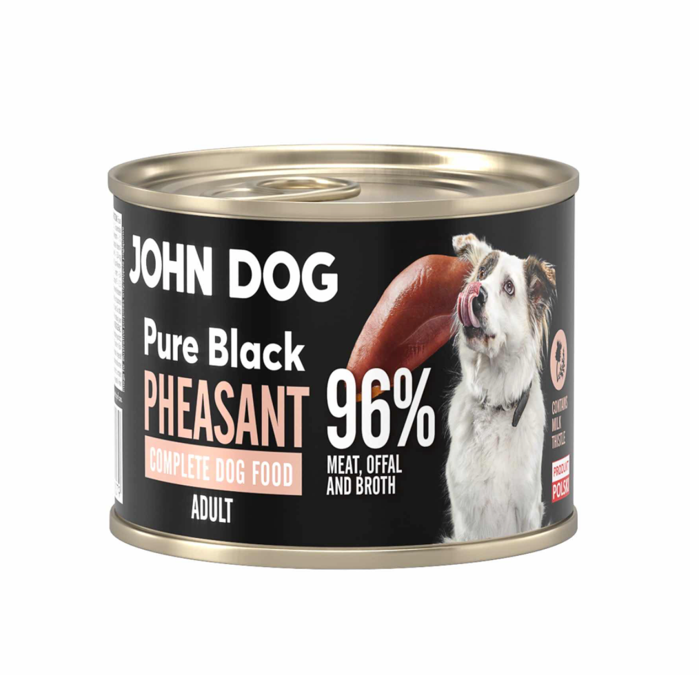 JOHN DOG PURE BLACK MOKRA KARMA DLA PSA BAŻANT 200G