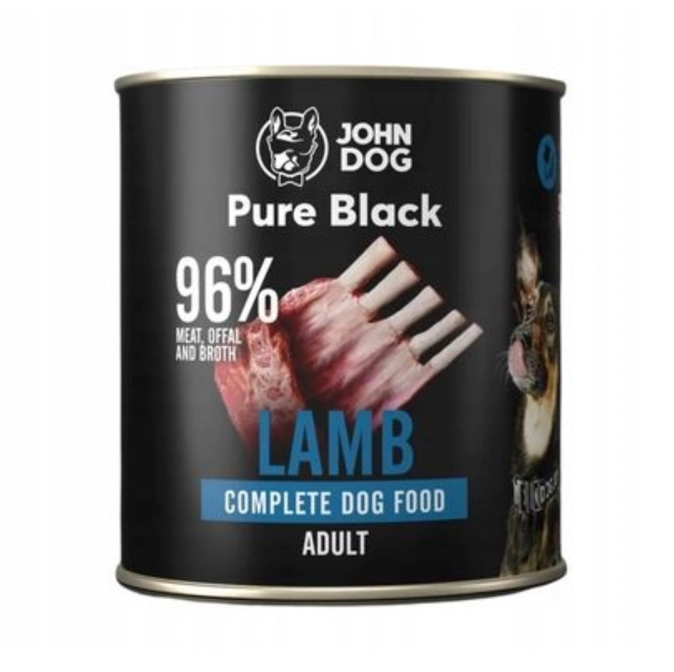 JOHN DOG PURE BLACK MOKRA KARMA DLA PSA JAGNIĘCINA 800 G