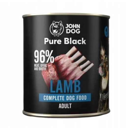 JOHN DOG PURE BLACK MOKRA KARMA DLA PSA JAGNIĘCINA 800 G