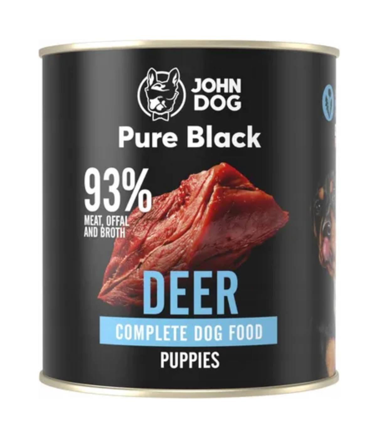 JOHN DOG PURE BLACK JUNIOR MOKRA KARMA DLA PSA JELEŃ 800 G