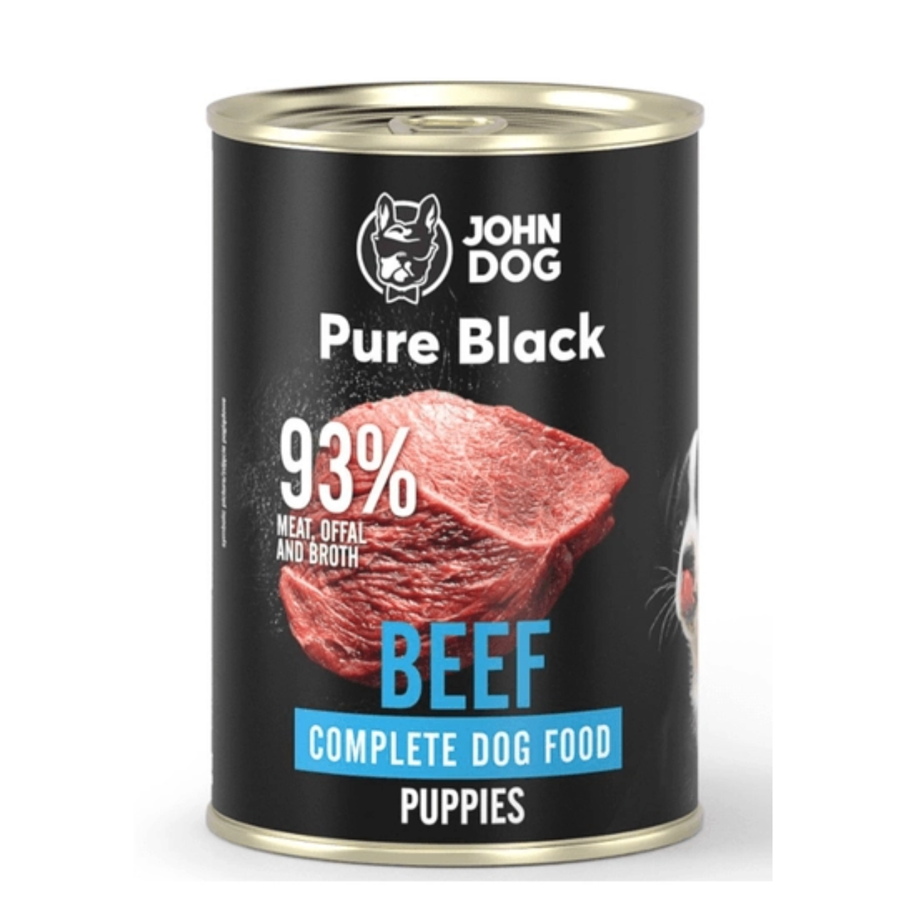 JOHN DOG PURE BLACK JUNIOR MOKRA KARMA DLA PSA  WOŁOWINA 400 G