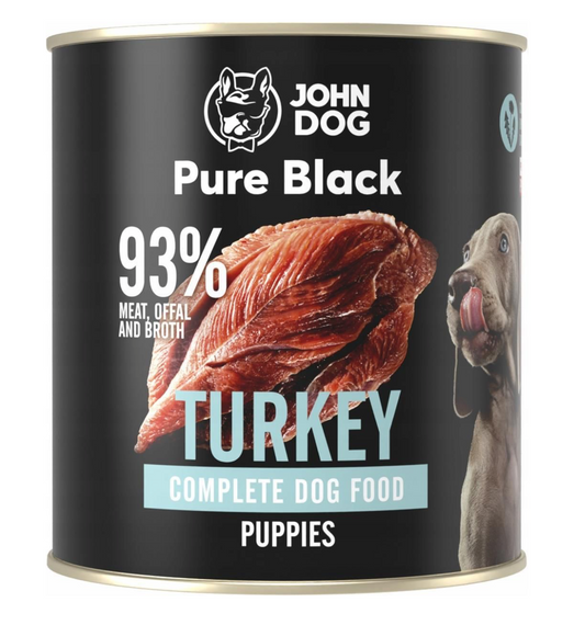 JOHN DOG PURE BLACK JUNIOR MOKRA KARMA DLA PSA  INDYK 800 G