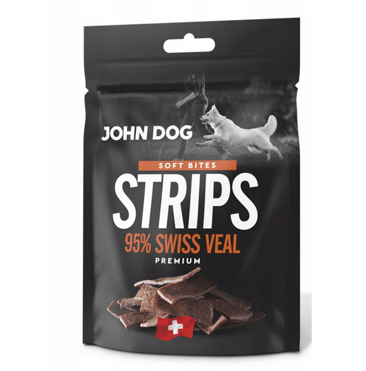 JOHN DOG PRZYSMAKI DLA PSA PASKI SOFT CIELĘCINA SZWAJCARSKA