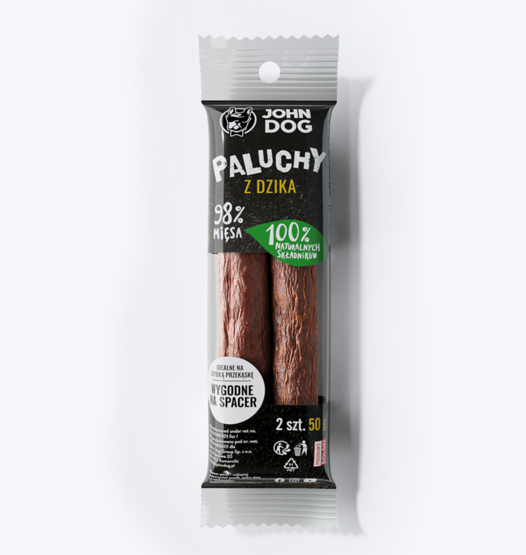 JOHN DOG PRZYSMAKI DLA PSA PALUCH Z DZIKA 2 SZT