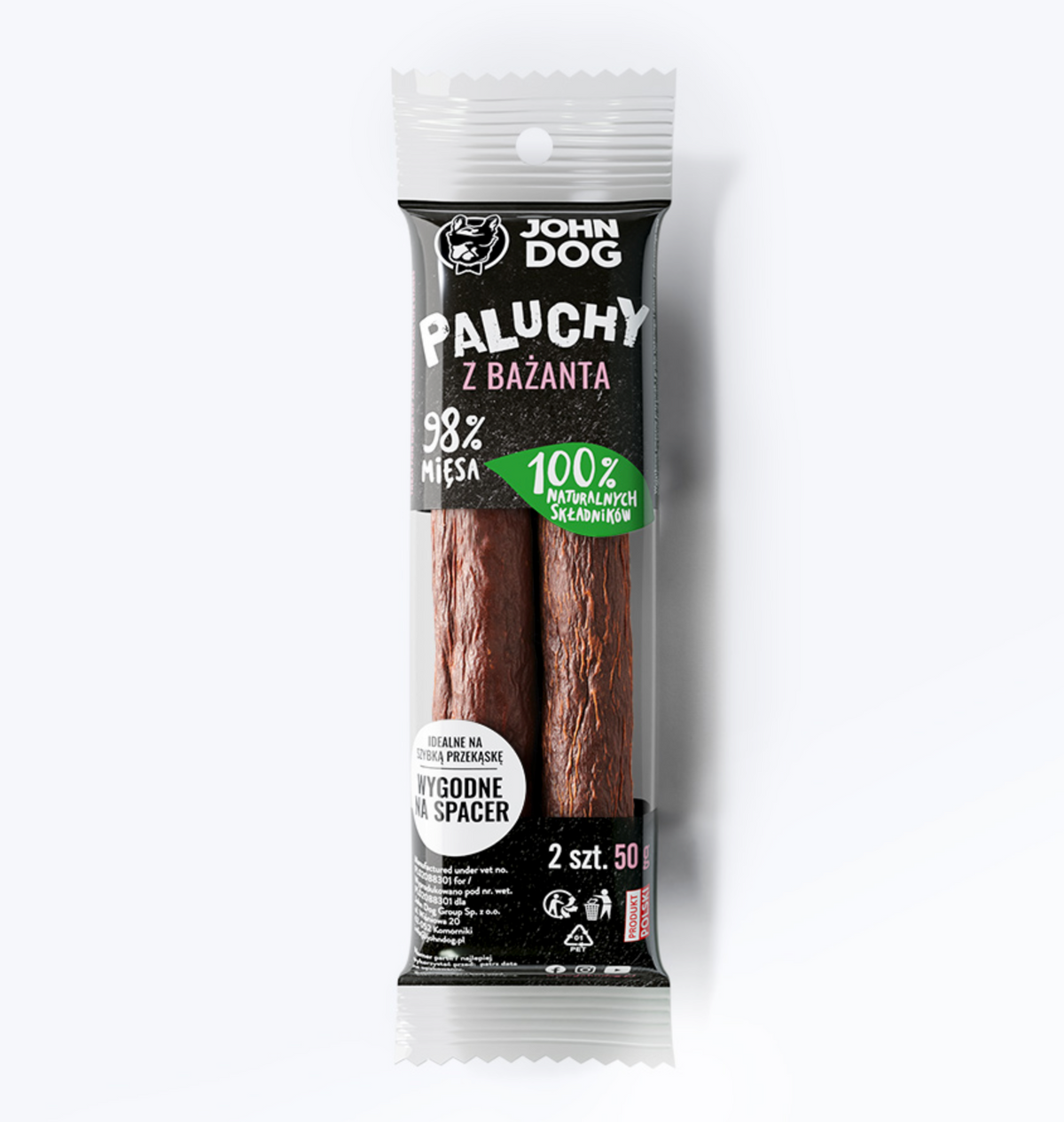 JOHN DOG PRZYSMAKI DLA PSA PALUCH Z BAŻANTA 2 SZT