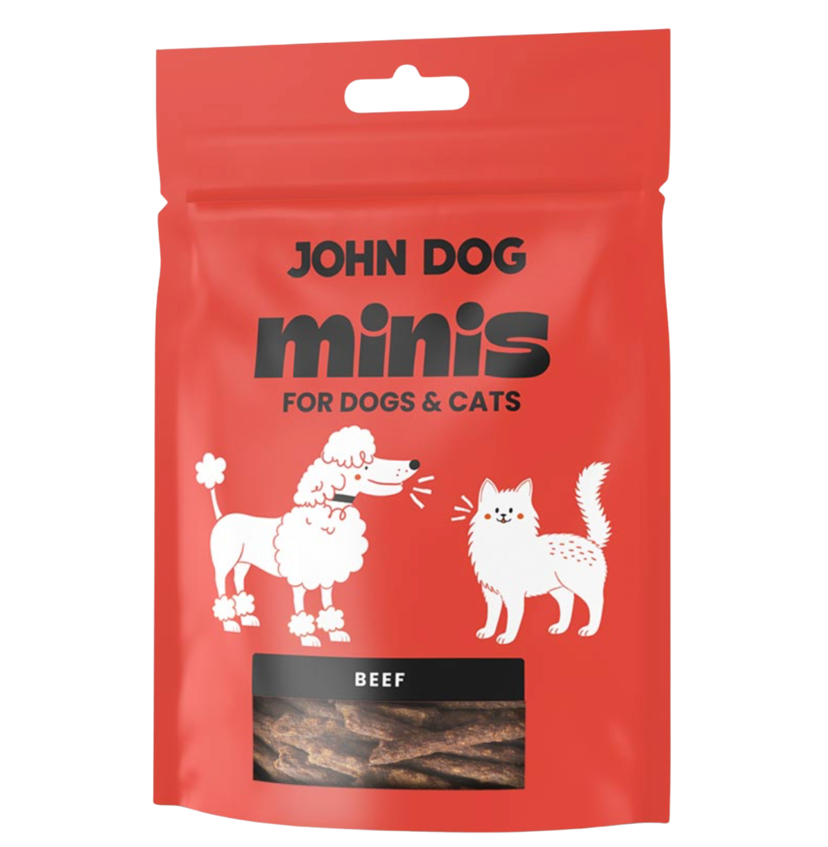 JOHN DOG MINIS PRZYSMAKI DLA PSA MINI STICKS WOŁOWINA 80G