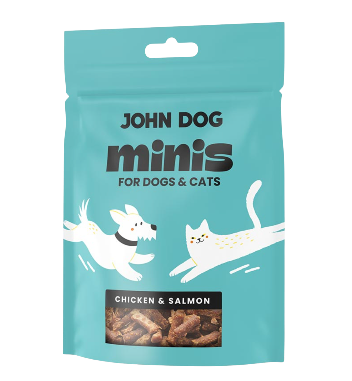JOHN DOG MINIS PRZYSMAKI DLA PSA MINI STICKS KURCZAK I ŁOSOŚ 80G