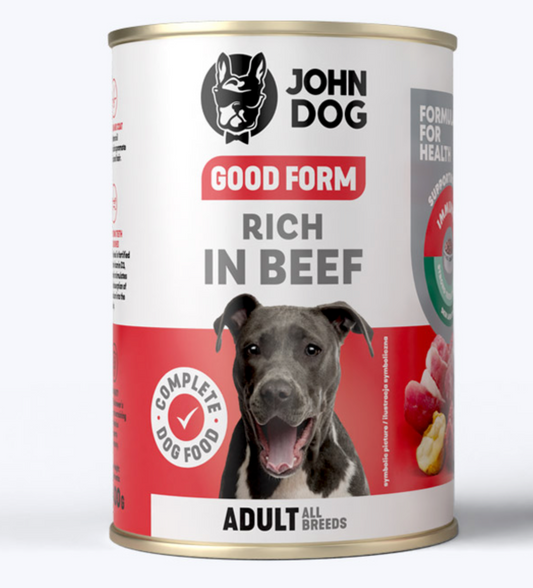 JOHN DOG GOOD FORM MOKRA KARMA DLA PSA BOGATA W WOŁOWINĘ 400G