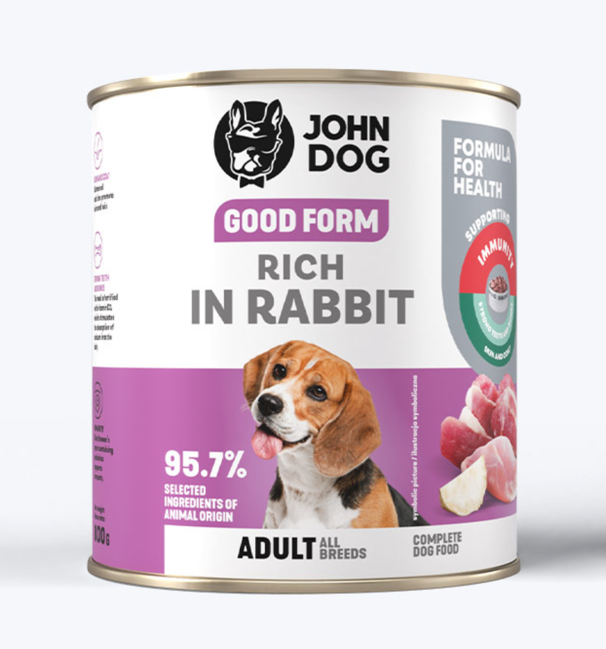 JOHN DOG GOOD FORM MOKRA KARMA DLA PSA BOGATA W KRÓLIKA 800G