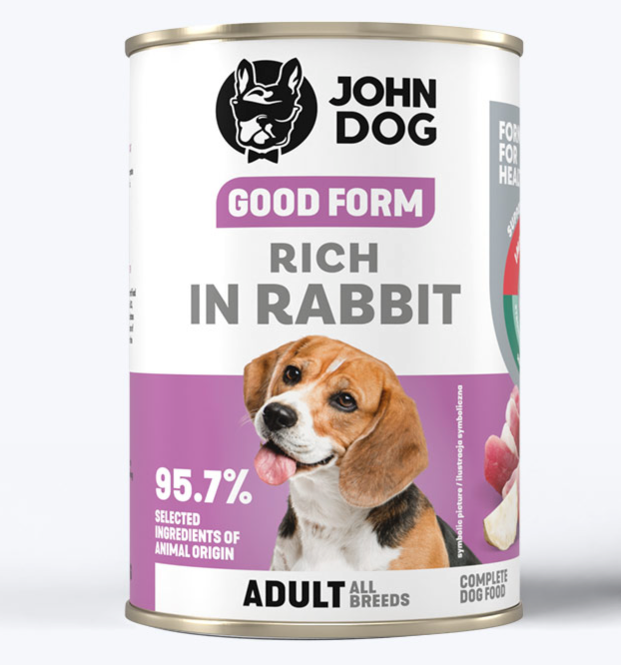 JOHN DOG GOOD FORM MOKRA KARMA DLA PSA BOGATA W KRÓLIKA 400G