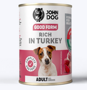 JOHN DOG GOOD FORM MOKRA KARMA DLA PSA BOGATA W INDYKA 400G