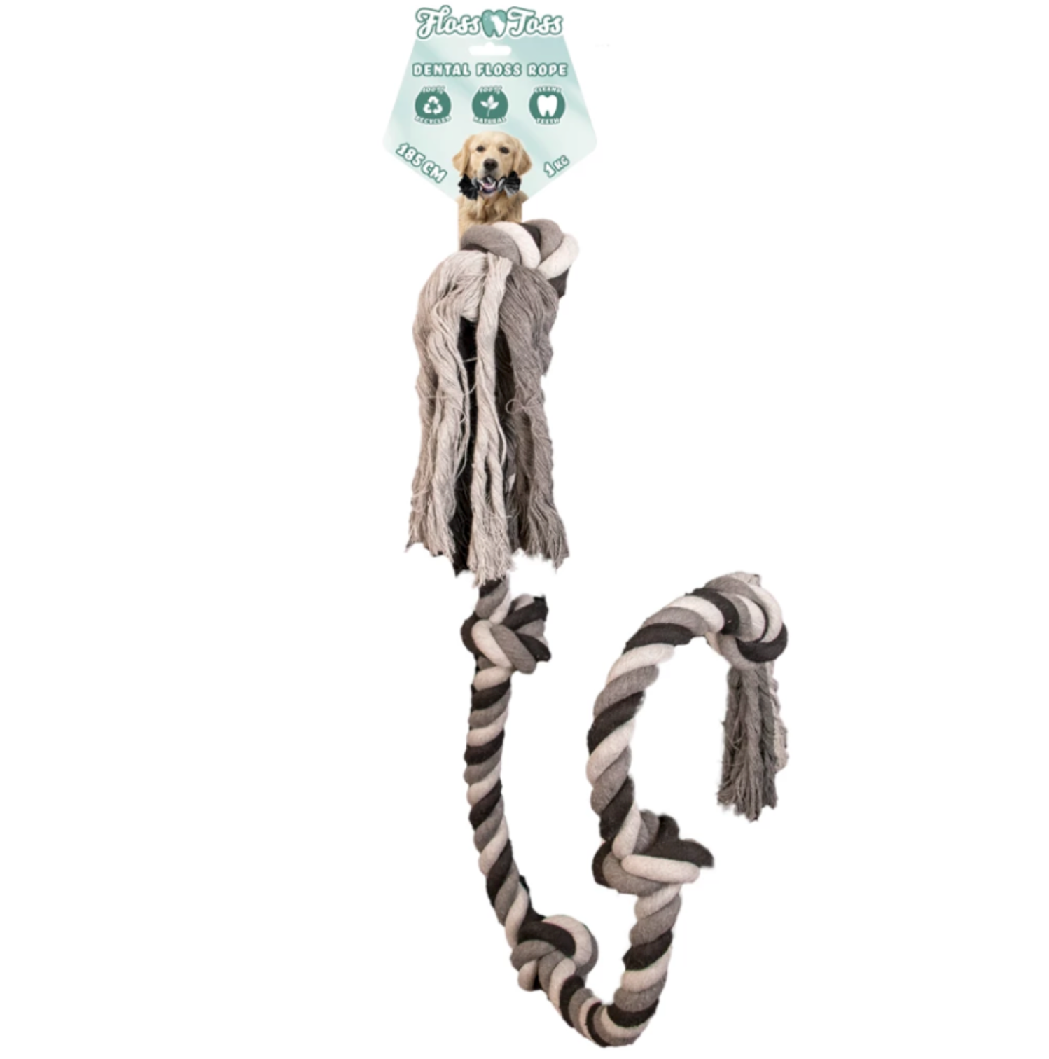 HOLLAND FLOSS TOSS DENTAL ROPE 5 KNOT 185 CM