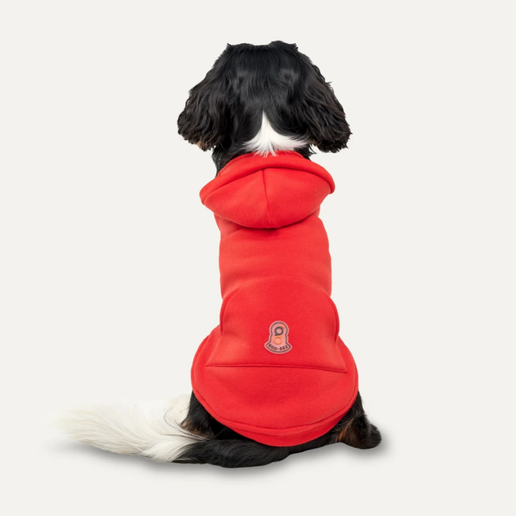 GOOEEZ KANGAROO FLEECE HOODIE S RED/BLACK - BLUZA Z KAPTUREM