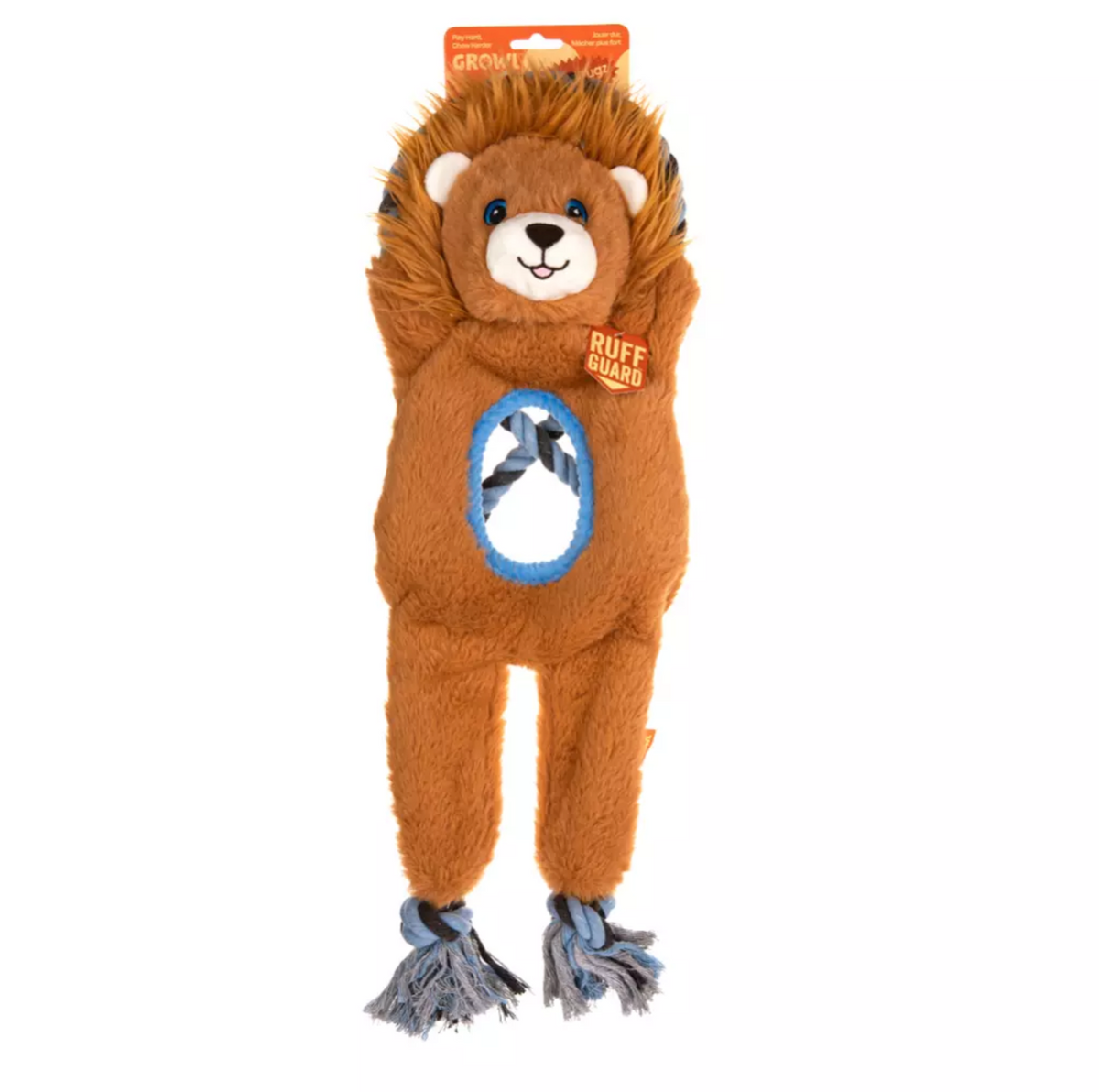 GROWL JUNGLE TUGZ LION BROWN - ZABAWKA DLA PSIAKA
