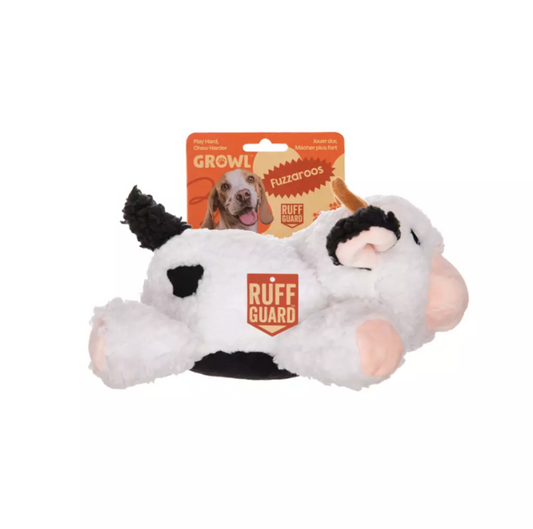 GROWL FUZZAROOS COW WHITE - MIĘKKA PLUSZOWA ZABAWKA