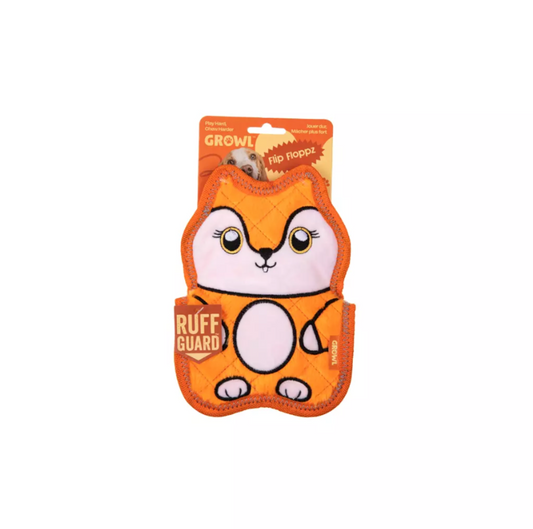 GROWL FLIP FLOPPZ FOX ORANGE - KOLOROWA, WYTRZYMAŁA ZABAWKA DLA PSIAKA