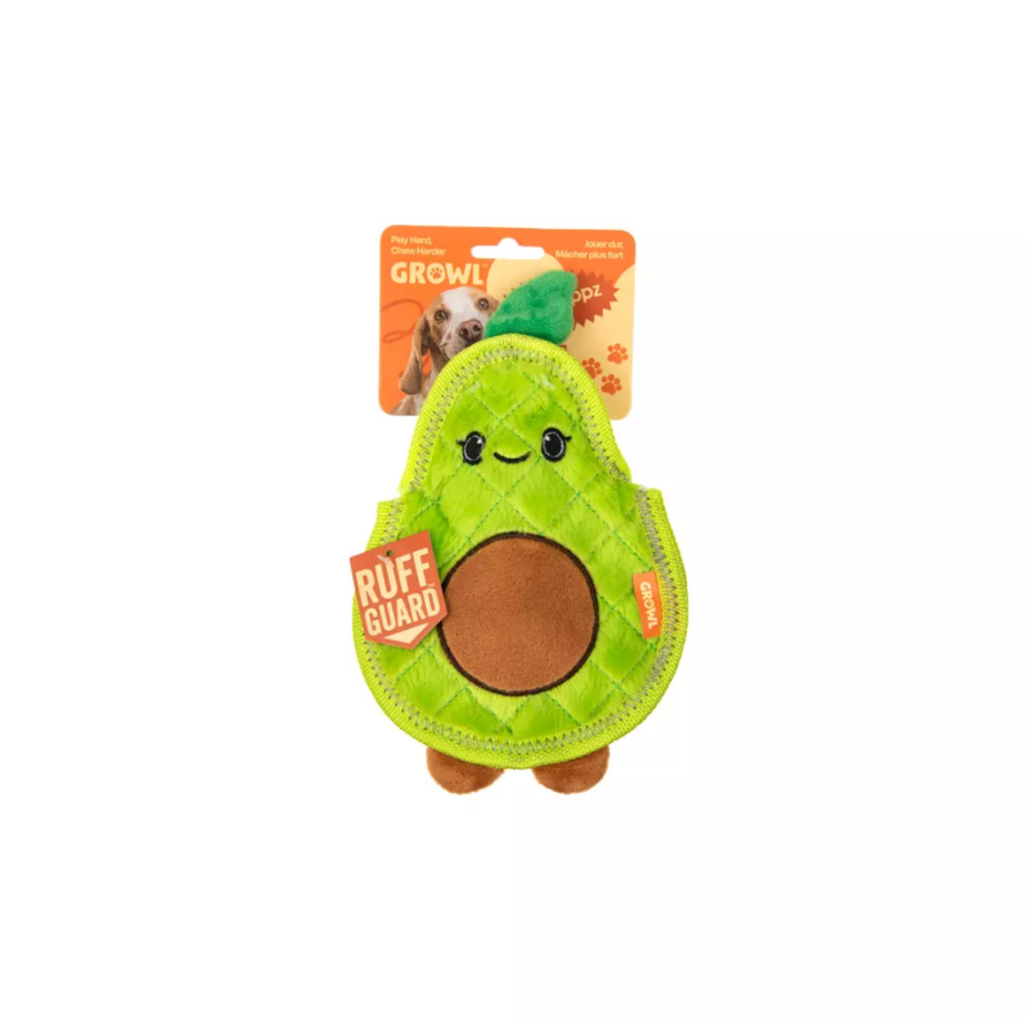 GROWL FLIP FLOPPZ AVOCADO GREEN - WYTRZYMAŁA PISZCZĄCA ZABAWKA