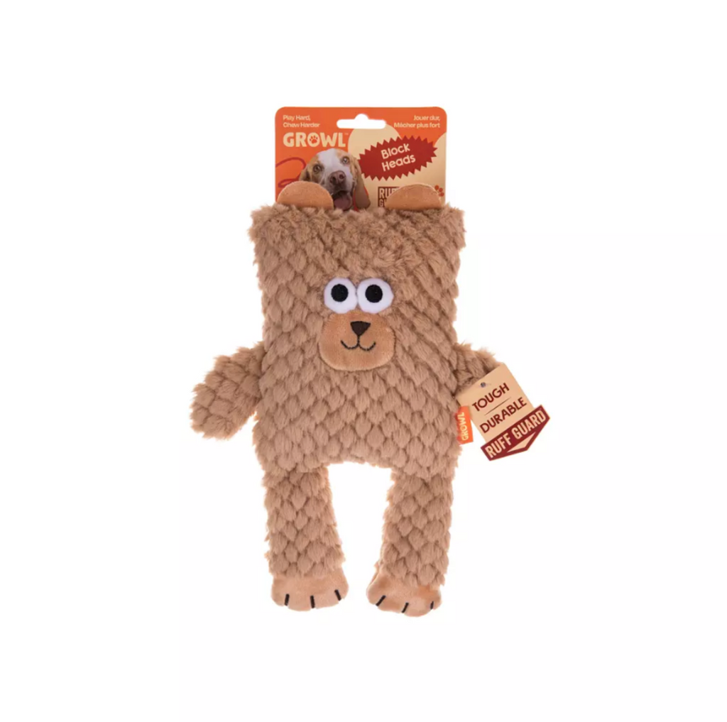 GROWL BLOCK HEADS BEAR - WYTRZYMAŁA ZABAWKA DLA PSA