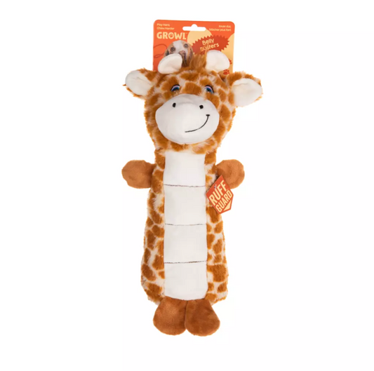 GROWL BELLY BUSTERS GIRAFFE BROWN - ZABAWKA DLA PSIAKA