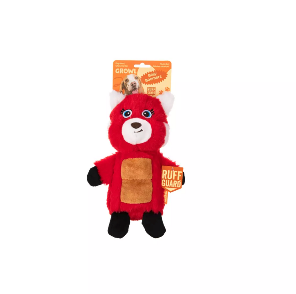 GROWL BELLY BOOMERZ RED PANDA RED - WYTRZYMAŁA ZABAWKA DLA PSIAKA