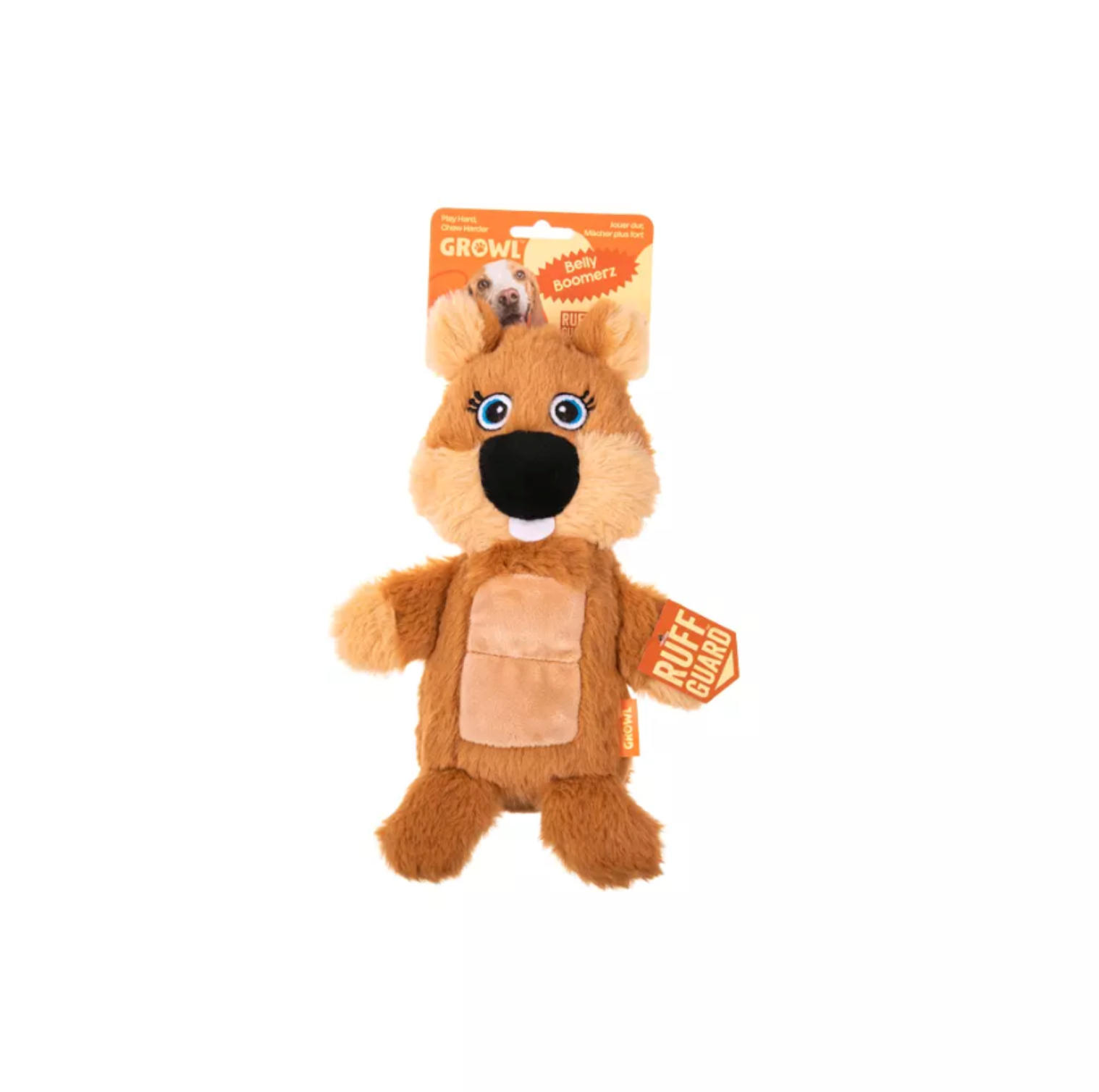 GROWL BELLY BOOMERZ BEAVER BROWN - WYTRZYMAŁA ZABAWKA DLA PSIAKA