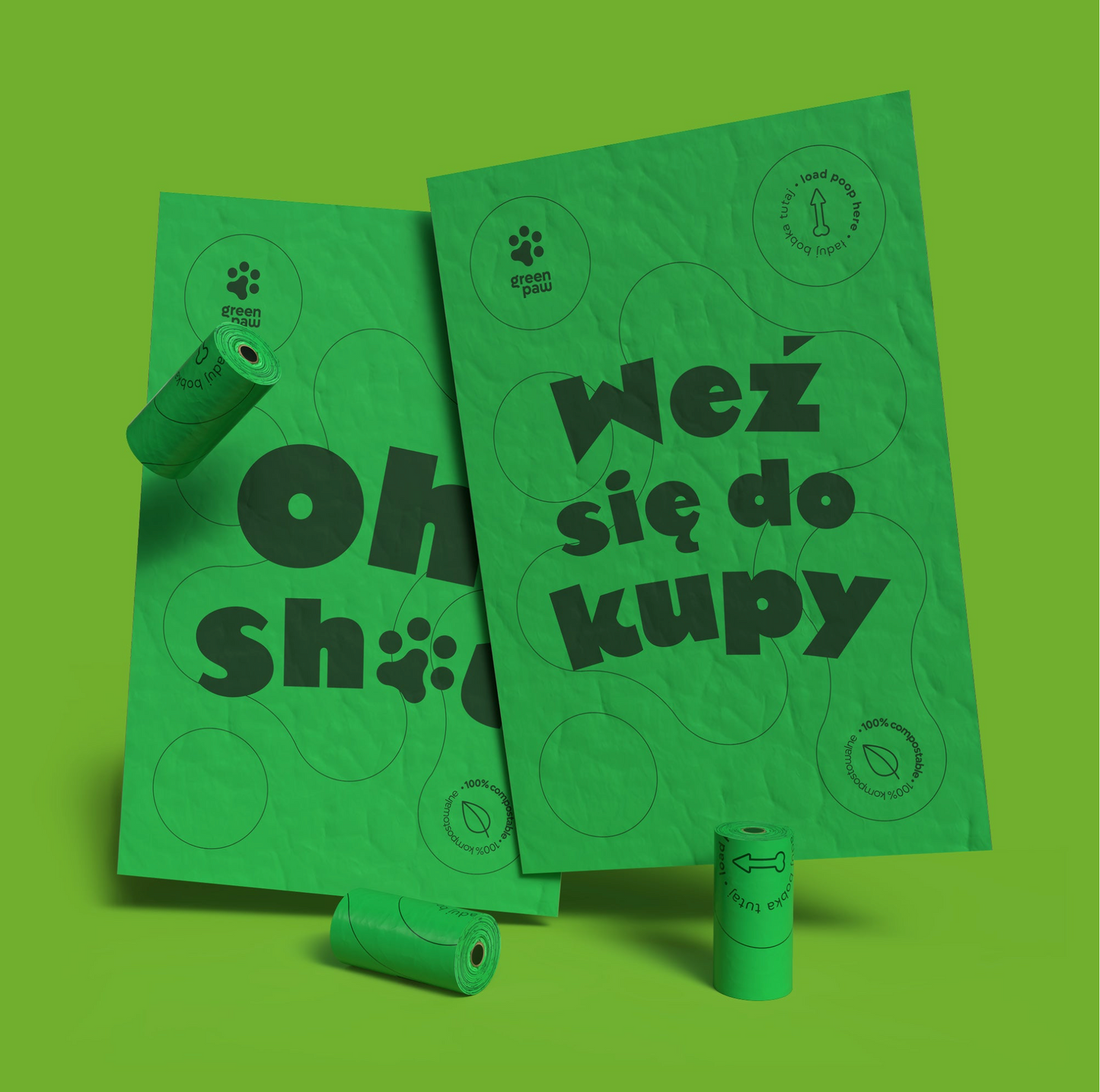 GREEN PAW POOP BAG - WORECZKI NA PSIE ODCHODY