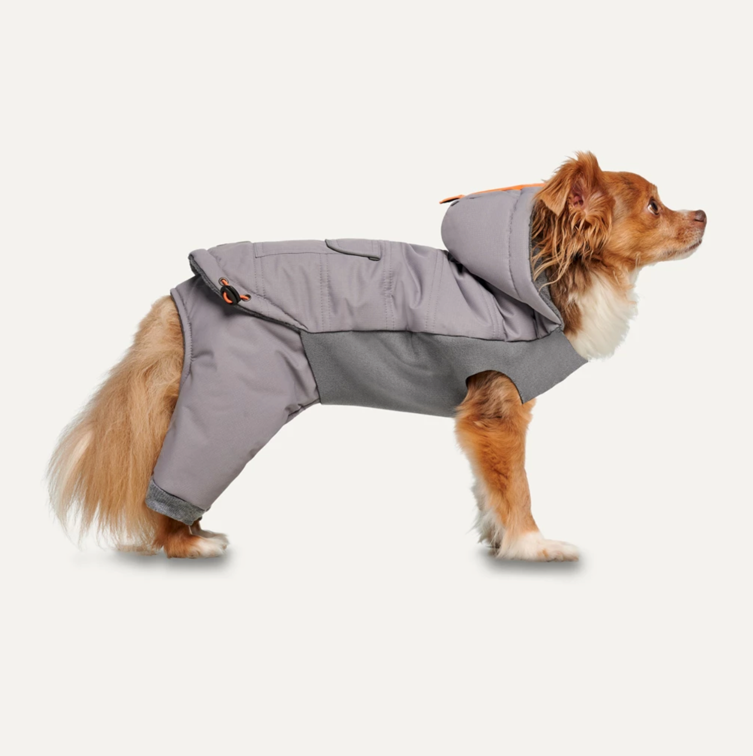 GOOEEZ HOODED FULL BODY SNOWSUIT 2XL LIGHT GREY/GREY