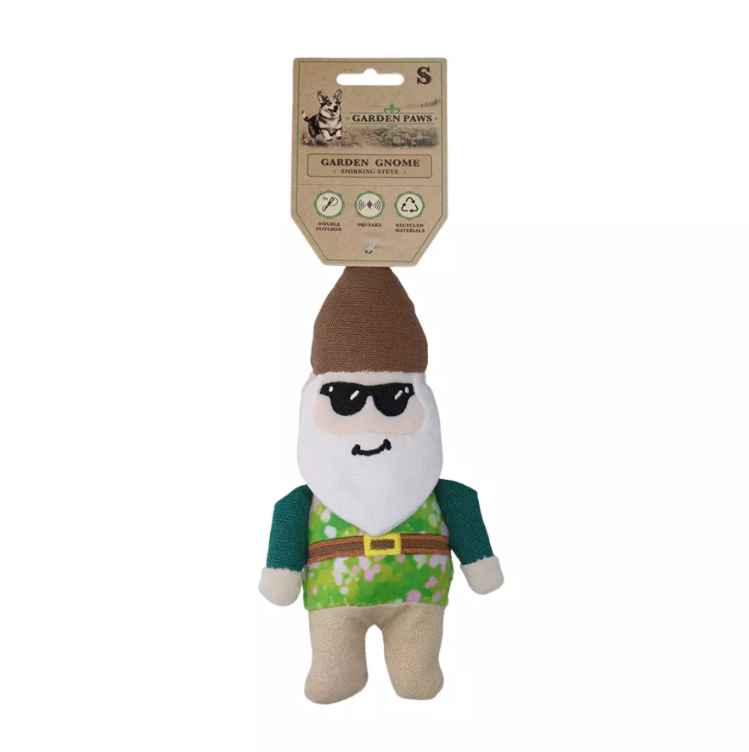 GARDEN PAWS GARDEN GNOME SMIRKING STEVE S