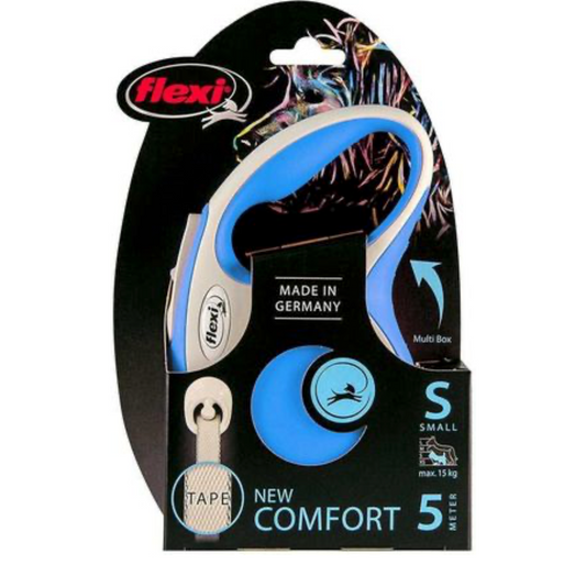 FLEXI NEW COMFORT S SMYCZ AUTOMATYCZNA TAŚMA 5 M KOL. NIEBIESKI