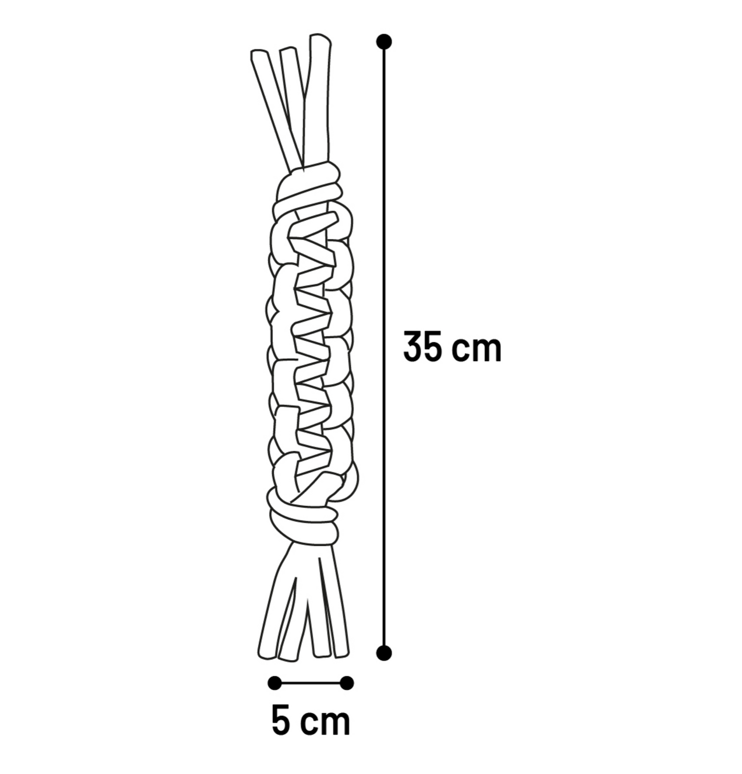 FLAMINGO DT TOFLA PULL ROPE BLUE/YELLOW S 35X5X4CM