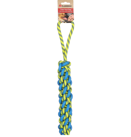 FLAMINGO DT TOFLA PULL ROPE BLUE/YELLOW L 45X5X5CM