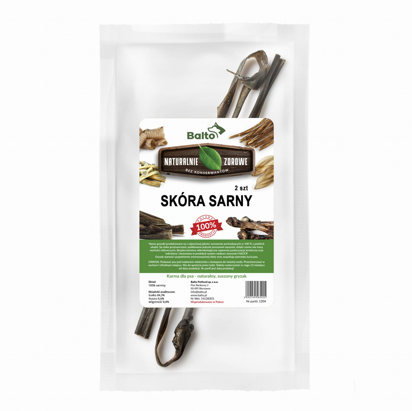 BALTO GRYZAK DLA PSA SKÓRA SARNY 2SZT