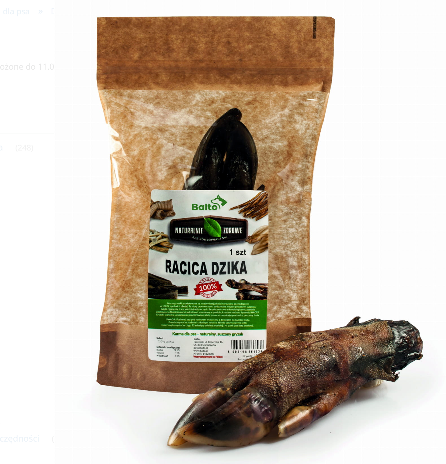 BALTO PREMIUM GRYZAK DLA PSA RACICA DZIKA