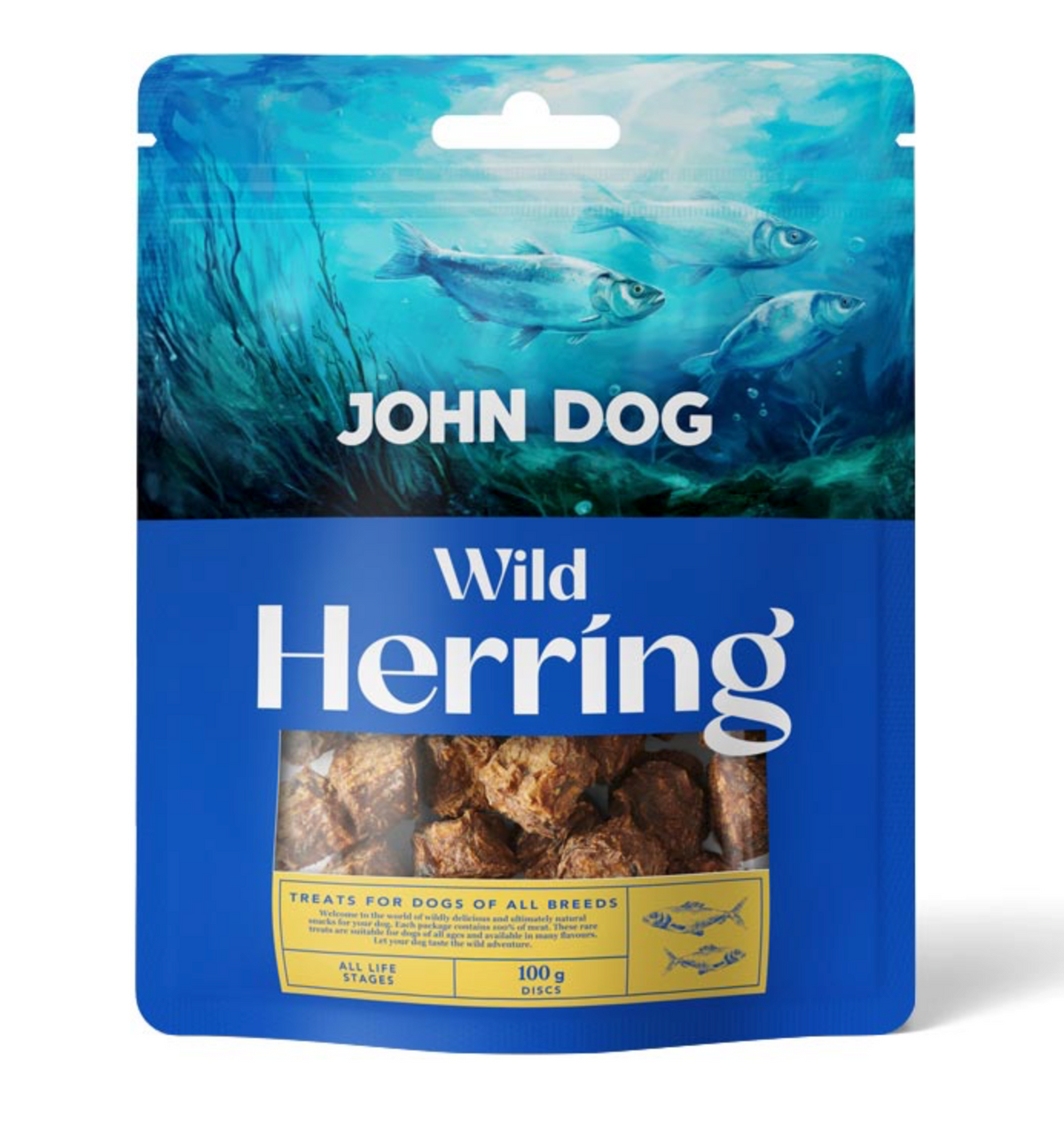 JOHN DOG WILD FISH PRZYSMAKI DLA PSA ŚLEDŹ 100 G