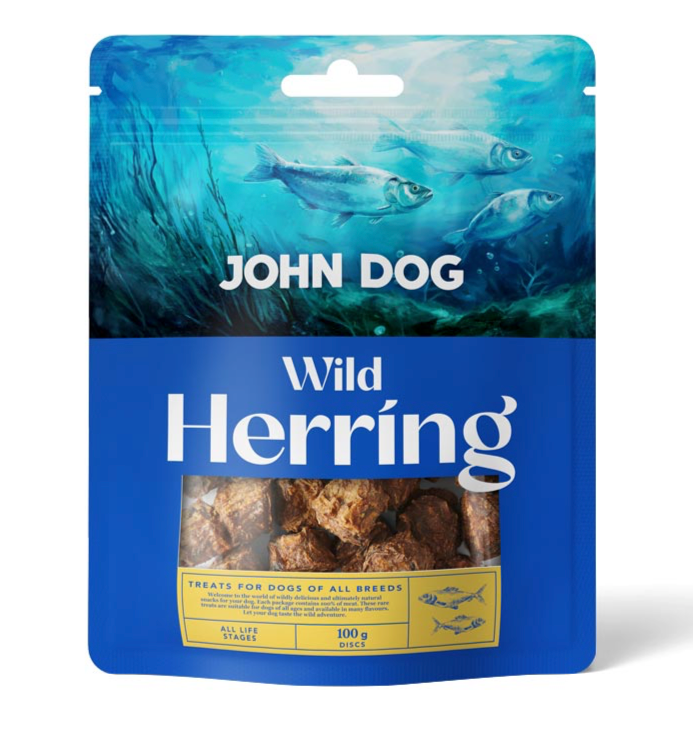 JOHN DOG WILD FISH PRZYSMAKI DLA PSA ŚLEDŹ 100 G