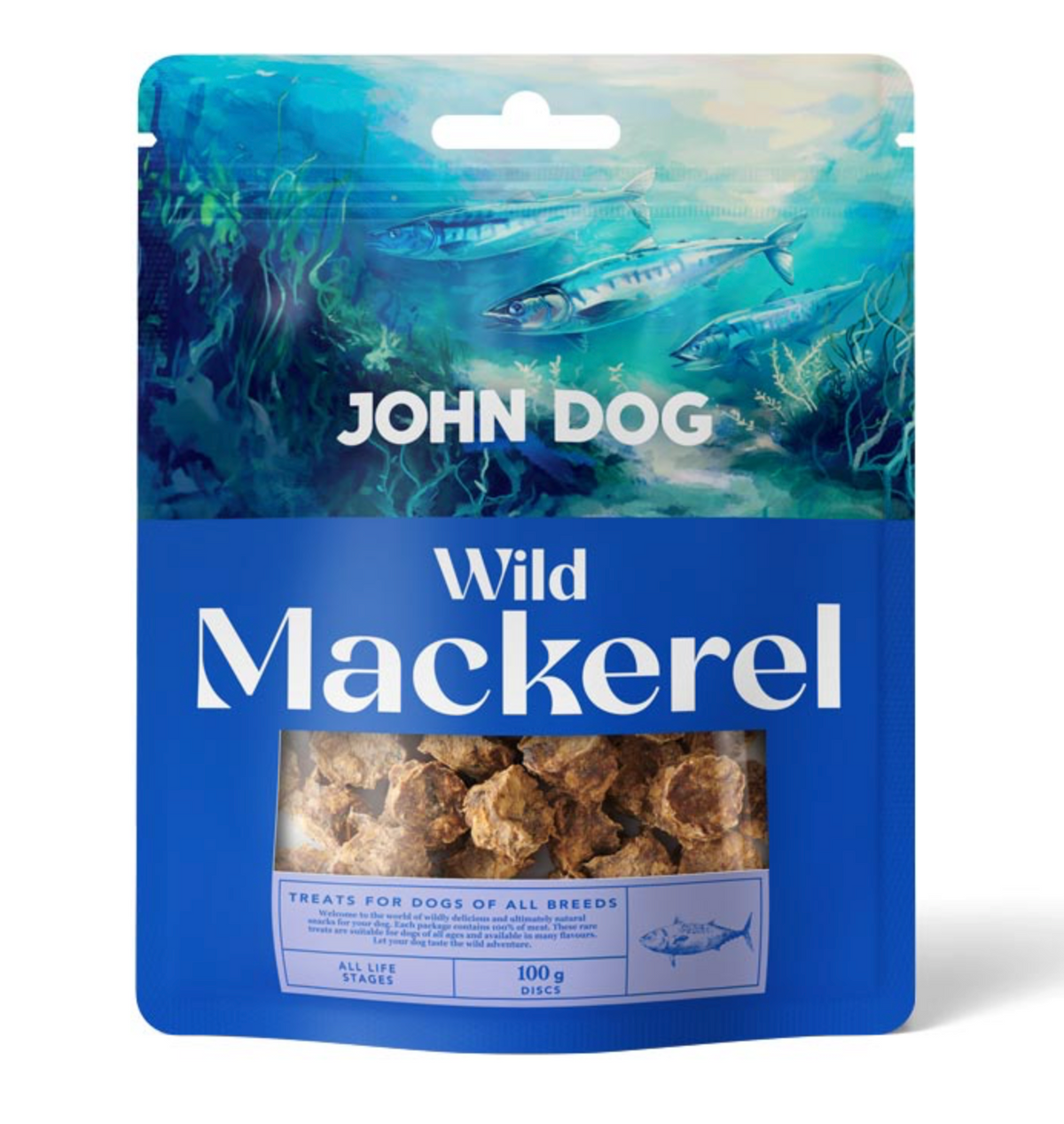 JOHN DOG WILD FISH PRZYSMAKI DLA PSA MAKRELA 100 G