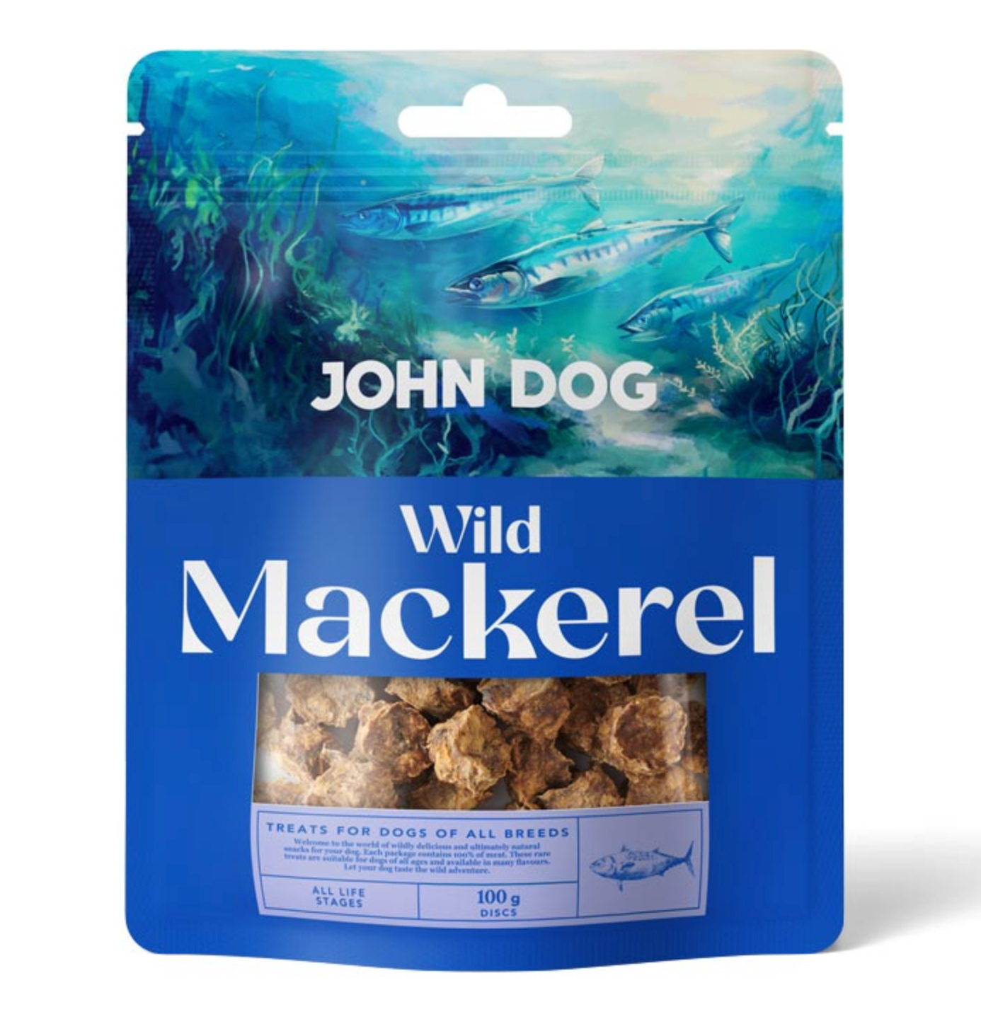 JOHN DOG WILD FISH PRZYSMAKI DLA PSA MAKRELA 100 G