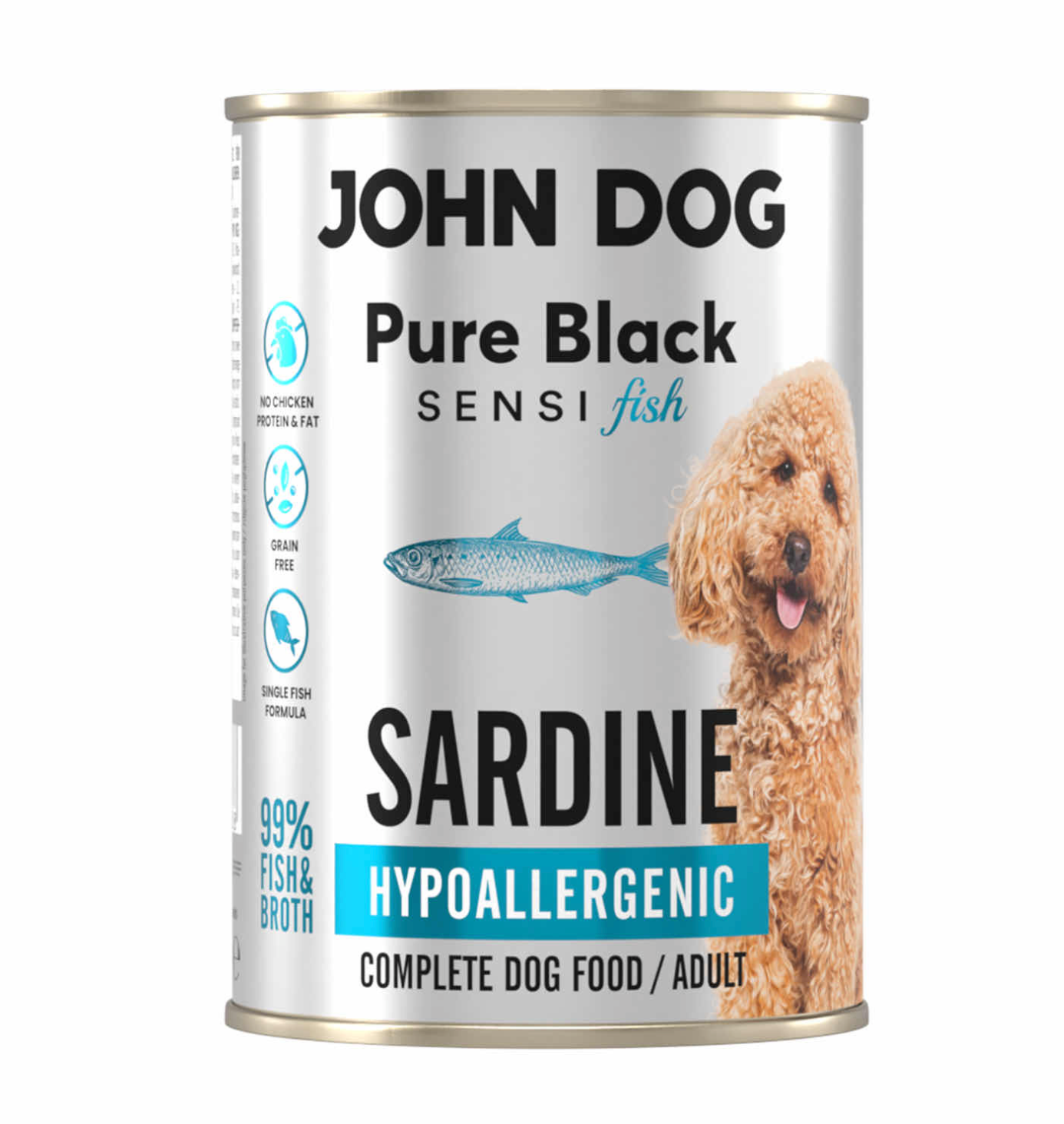 JOHN DOG PURE BLACK SENSI FISH MOKRA KARMA DLA PSA SARDYNKA 400G